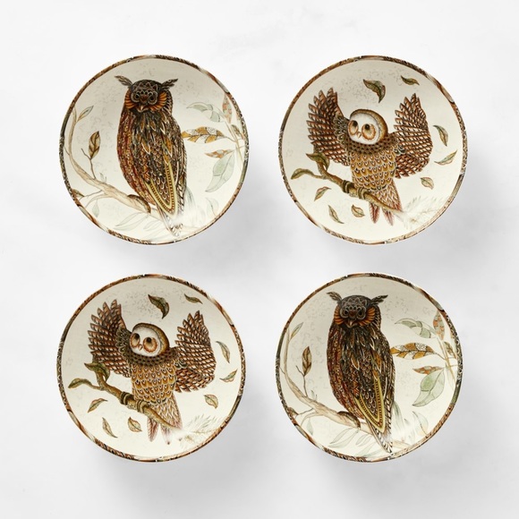 Williams Sonoma Vividly Colored Set of Four Owl Dipping Bowls 🦉 - Picture 3 of 17